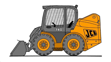 how to draw a bobcat skid steer|easy to draw bobcat.